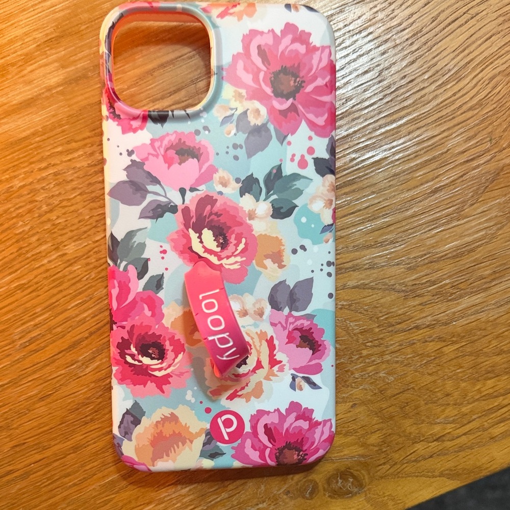Loopy Case Vibrant Floral Phone Case - Pink and Blue